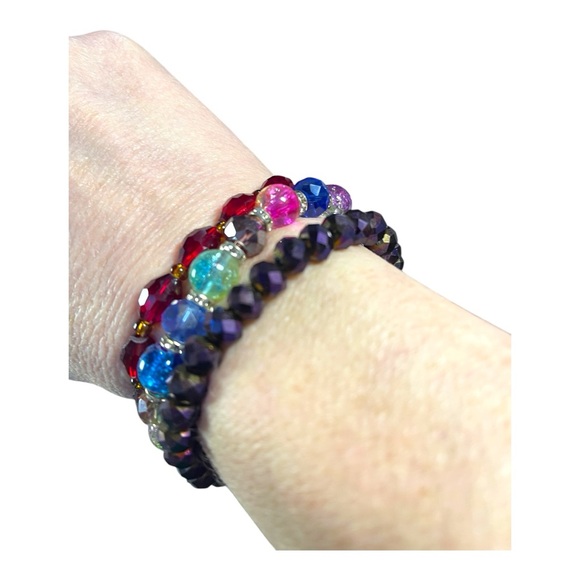 Set of 3 Sparkling Beaded Bracelets - Picture 5 of 5